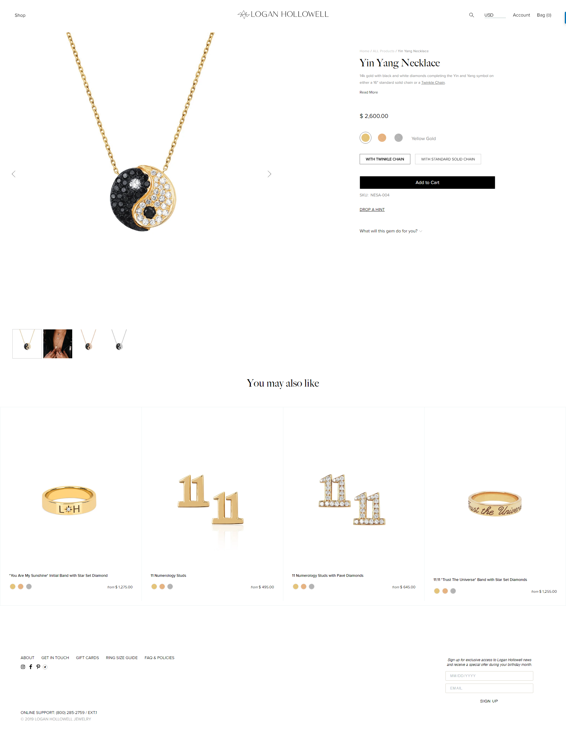 Yin Yang Necklace - Logan Hollowell