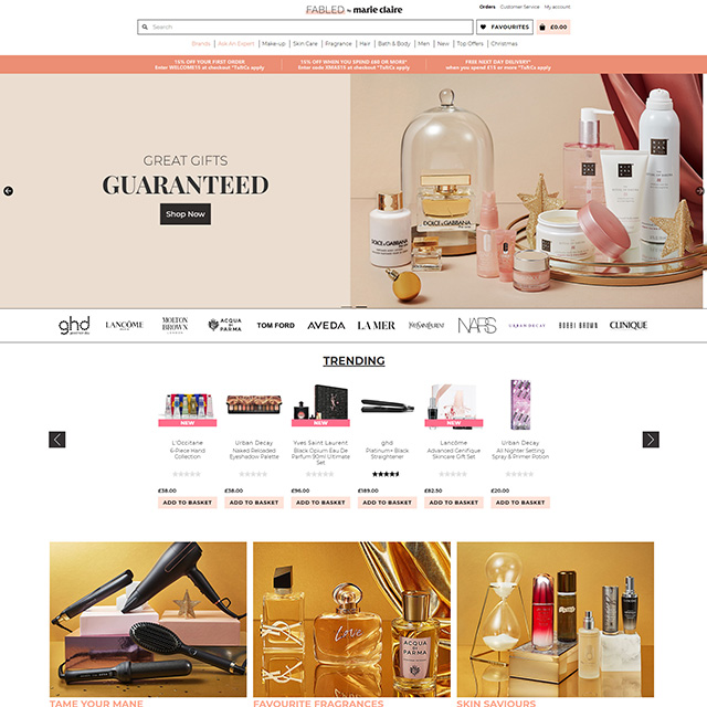 美妆行业外贸网站设计案列主题