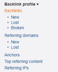 ahrefs backlink profile
