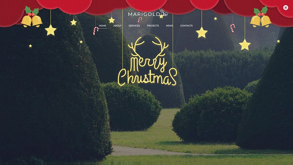 网站圣诞装扮效果